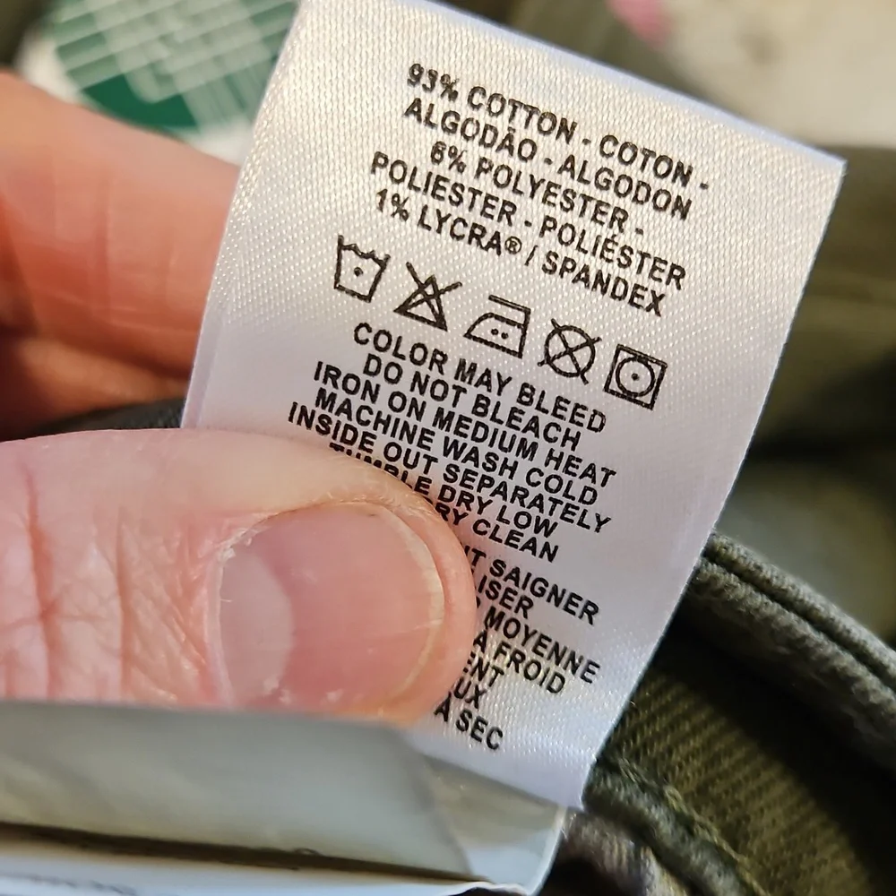 👖Warp + Weft Olive Skinny Fit Stretch Jeans
